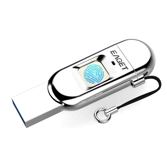 EAGET FU68 High Speed Flash Drive 128GB Type-c & USB3.2 Fingerprint Encryption U Stick for PC/Phone