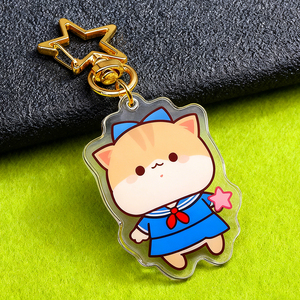 Phim hoạt hình ba chiều nhựa Keychain bán buôn tùy chỉnh dễ thương Acrylic Móc Chìa Khóa Epoxy long lanh Acrylic Keychain biểu tượng tùy chỉnh - Product Image 1