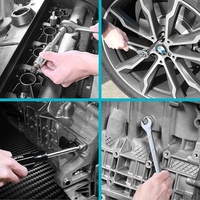 Ensemble d'outils mécaniques DURATECH 497 pièces, ensemble d'outils à main professionnels, jeu de clés avec boîte à outils à 3 tiroirs