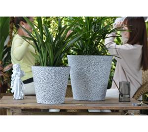 Pots de Surface cannelés à Grain de produit haut de gamme, forme ronde, décoration de maison, jardinière, décoration de jardin, Pot de fleur - Product Image 4