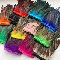 Décoration de Fêtes, Costumes de Carnaval, Plumes de Coq Teintes 25-30cm 30-35cm, Tissu en Dentelle à Franges Teintes, Accessoire Vestimentaire