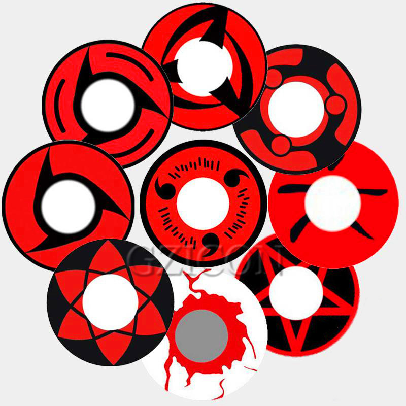 Китай, дешевые цветные контактные линзы, сумасшедший цвет, волшебные контактные линзы для глаз, контактные линзы Шаринган на Хэллоуин