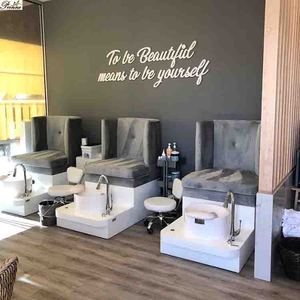 Bancos de <span class=keywords><strong>spa</strong></span> de belleza y cuidado personal, doble asiento, <span class=keywords><strong>blanco</strong></span>, estación de pedicura, <span class=keywords><strong>spa</strong></span> de pies con tazón - Product Image 4