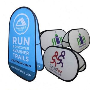 ป้ายโฆษณาสนามกอล์ฟแบบพับได้สั่งทำได้สองด้านพร้อมโครงป๊อปอัพ - Product Image 1