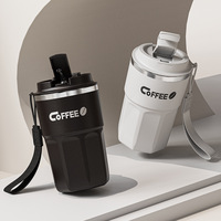 Tasse Thermos à Café Créative et Portable en Acier Inoxydable 304 de Qualité Alimentaire, Grande Capacité, Bouteille Isotherme