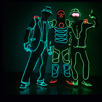 2024 Performance de danse électrique laser Michael Jackson LED Light Up Dance Team EL Light Costume Performance Show