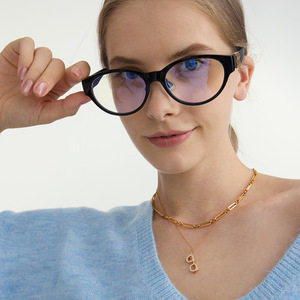 Collar con Colgante de Gafas de Sol, Chapado en Oro de 18K, con Circonita, Joyería para Mujer, Uso Diario, Colgantes Temáticos, Joyería Fina - Product Image 2