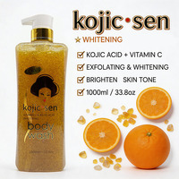 Gel de Ducha Aclarante Corporal de Marca Privada con Ácido Kójico y Vitamina C, Exfoliante Antibacterial, 1000ml OEM