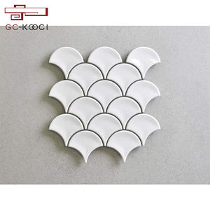 Azulejo de Cerámica de Lujo Coral Bay, Color <span class=keywords><strong>Rosa</strong></span> Brillante, Diseño de Escamas de Pescado, para Pared de Baño - Product Image 6