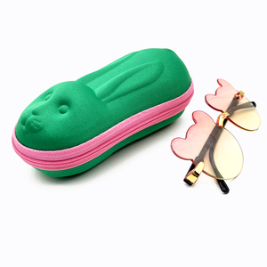 <span class=keywords><strong>Eva</strong></span> Cute Sonnenbrillen Brillen Kinder Brillen etui Kaninchen form Glase tui Benutzer definierte Sonnenbrille boxen - Product Image 4