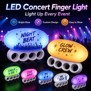 ไฟ LED สำหรับเชียร์คอนเสิร์ต แหวนเรืองแสง ของที่ระลึกสำหรับแฟนคลับ ดีไซน์ไฟกระพริบ RGB สายรัดข้อมือพิมพ์ลายตามสั่ง ของขวัญ - Product Image 1