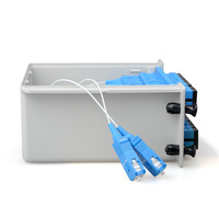 FTTH tout bleu 1X16 PLC type d'insertion diviseur de boîte de cassette optique passif avec connecteur SC