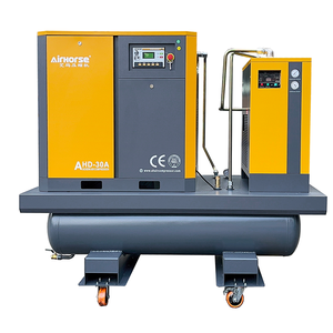 Compresor de Aire de Alta Calidad, 134 CFM, 22 kW, 30 HP, Todo en Uno, Compresor de Aire Industrial de Tornillo Rotatorio con Cuatro Ruedas - Product Image 1