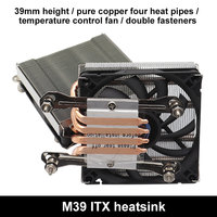 OEM Ultra-Mince 4 Caloducs CPU Radiateur Air Cooling Mini ITX Case CPU Cooler 39mm pour Intel 115X/775 AM4 Multi-Platforms