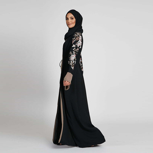 Báscula acampanada de lentejuelas para mujer y adultos, vestido de diseño novedoso, Abaya, <span class=keywords><strong>Burqa</strong></span>, corte irregular, elegante, de poliéster - Product Image 2