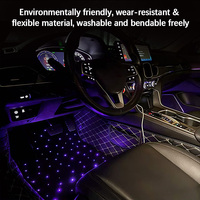 Tapis LED pour voiture à fibres optiques étanches de haute qualité avec contrôle par application, effet ciel étoilé scintillant