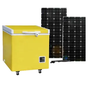 Freezer solar automotivo, 78 l, 12v-24v, min., porta aberta, dc, triciclo, novo tipo