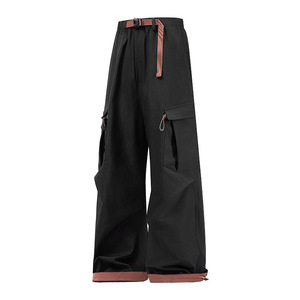 <span class=keywords><strong>Pantalon</strong></span> cargo parachute ample <span class=keywords><strong>taille</strong></span> <span class=keywords><strong>haute</strong></span> vintage pour <span class=keywords><strong>femme</strong></span>, <span class=keywords><strong>taille</strong></span> XL, style streetwear homme, respirant, poches imprimées - Product Image 3