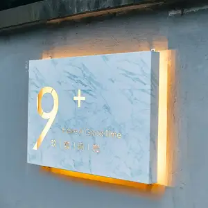 Company Led Sign 3D Outdoor Advertising Channel Led Letters Metal Stainless Steel Backlit Led Sign Led Channel Letter Sign