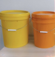 Ember Plastik PP 15L Ramah Lingkungan, Kedap Udara, Food Grade, dengan Gagang dan Tutup, Warna Dapat Disesuaikan, Harga Pabrik
