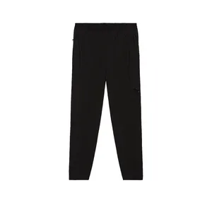 china factory ODM&OEM custom logo Man black elastic waist with internal drawstring long pants Active Trail Jogger pants running