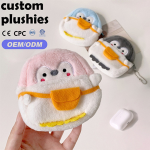 Étui pour écouteurs en peluche douce en gros, porte-clés mignon, <span class=keywords><strong>mini</strong></span> pochette à monnaie en peluche pour la décoration de sacs à dos pour filles - Product Image 1