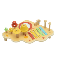 Stasiun Musik Kayu Anak-Anak Shinitoy Montessori Tanpa Baterai dan Listrik, Desain Mekanis untuk Pendidikan Dini dan Keterampilan Motorik Halus
