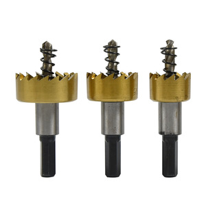 ZHCY High Speed Steel Hole Opener 5-Piece Set Carbide-Tipped With Built-In Arbor For Pipe Drilling - Product Image 3