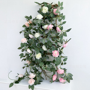 Artificial Peony Vines Silk Flower 100cm-200cm High Simulation <b>Wedding</b> Decor Home Decoration - Product Image 1
