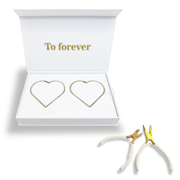 Kit Bracelet Permanent Or et Argent Fait Main pour Couples, Amitié, Logo Personnalisable, Rendez-vous, Anniversaire, Saint-Valentin