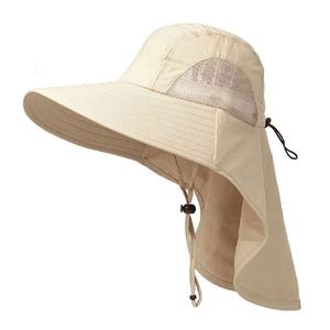 Wholesale Summer Outdoor Unisex Sun <b>Hat</b> Wide Brim Uv Protection Fishing Cap Breathable Sunshade <b>Hat</b> - Product Image 1