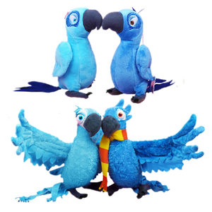 thời trang chất lượng tốt nhất nói chuyện với con vẹt đồ chơi mềm màu xanh dễ thương phim hoạt hình thiết kế nhồi mềm con vẹt sang trọng đồ chơi - Product Image 1