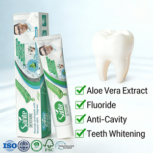 <span class=keywords><strong>Pasta</strong></span> dental blanqueadora personalizada con flúor y aloe vera, anticaries y fortalecedora del esmalte, para supermercados. - Product Image 1