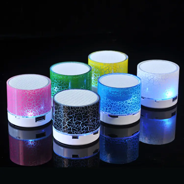 Mini altavoz LED portátil, altavoz inalámbrico de música estéreo Hifi, compatible con TF, USB, FM, venta al por mayor de China