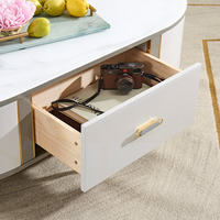 FB0017 meubles de salon de luxe dernier ensemble de table basse en or ensemble de meuble tv