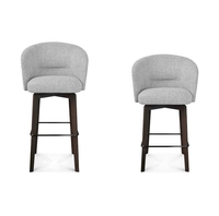 Ensemble de chaises de bar gris argent moderne Mobilier de restaurant souple pour salle à manger, pub, école, extérieur, hôtel-Design italien