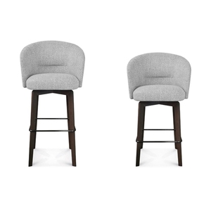 Ensemble de chaises de bar gris argent moderne Mobilier de restaurant souple pour salle à manger, pub, école, extérieur, hôtel-Design italien - Product Image 3