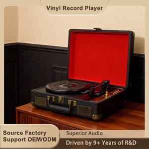 <span class=keywords><strong>Tocadiscos</strong></span> Portátil Vintage de Cuero con 3 Velocidades, Reproductor de LP Estéreo de Alta Fidelidad, Altavoz y Batería Integrados, Disponible en Fábrica, Gran Venta - Product Image 6