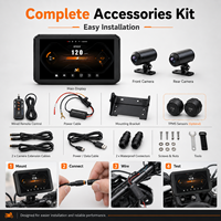 Navigation GPS pour moto 5 pouces IPS, double caméra, BSD, TPMS, étanche IP67, CarPlay sans fil, Android Auto, prend en charge OEM et ODM