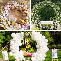 Arche de mariage en métal doré de 7,9 pieds, kit de fond, cadre circulaire pour ballons, arche de mariage pour décorations de mariage, d'anniversaire et de Noël