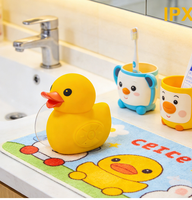 Haut-parleur de douche Bluetooth avec lumière RGB en forme de canard mignon, étanche IPX4, sans fil, appel mains libres, accessoire de salle de bain