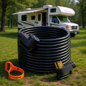 Cable de Extensión para RV Powercable Pro de 50 Amperios, 25 Pies, Cable de Cobre de Alta Resistencia, Enchufe Nema, Cable de Alimentación para Autocaravanas con Asas - Product Image 2