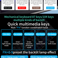 Clavier AFLION universel étanche pour ordinateur de bureau traditionnel filaire USB avec disposition russe, portugaise, espagnole, arabe, française