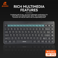 JW-392 2.4G Wireless Mini Keyboard dan Mouse Combo Ultra Slim Portable Silent Keyboard Mouse Set untuk Laptop PC Desktop