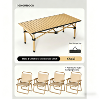 Table de camping pliable moderne en alliage d'aluminium robuste, imperméable, portable, pour pique-nique en extérieur, jardin, cour arrière