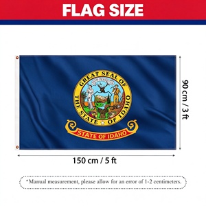 Bandera del Estado de Idaho de Calidad Premium, 3x5 pies, Poliéster, Ojales Metálicos, Doble Costura, Bandera Nacional Personalizada para Eventos Deportivos - Product Image 2