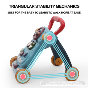 New Infant Learn Walking Balance Tools Toddler First Steps Toys Trolley Anti-rollover Baby Walker per ragazzi e ragazze - Product Image 3