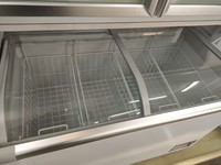 Réfrigérateur-congélateur commercial combiné ZMJ-1, double porte vitrée, dégivrage automatique, refroidissement par ventilateur pour supermarché