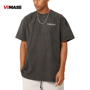 9 años de fabricación de fábrica Heavyweight Print logo Vintage Tee Streetwear Cotton Acid Wash camiseta para hombres - Product Image 2