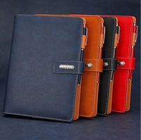 A5 haut de gamme en cuir boucle magnétique feuilles mobiles cahier ensemble bureau d'affaires réunion cadeaux comprend journal bloc-notes